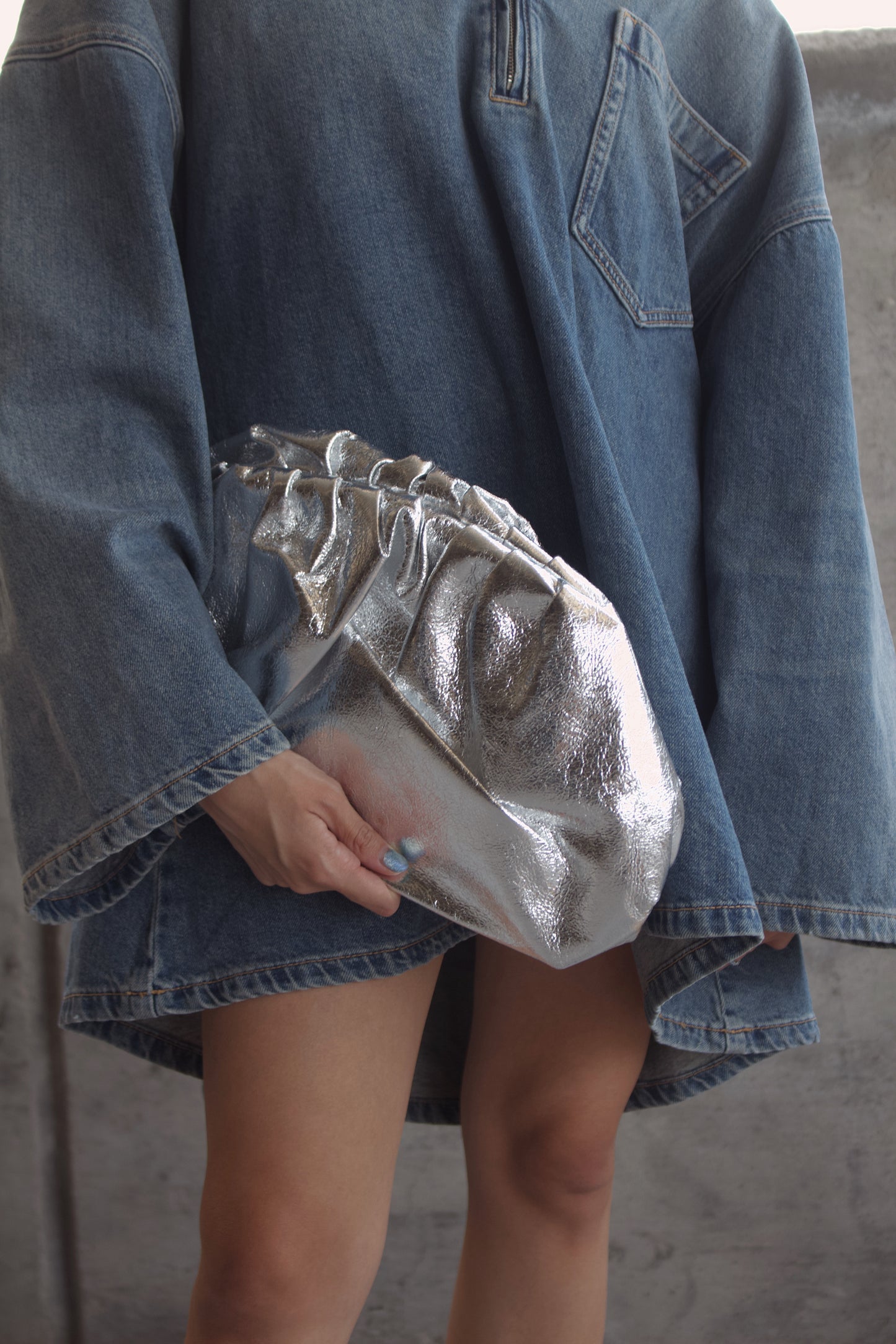 METALUXE BAGIE PLATEADA