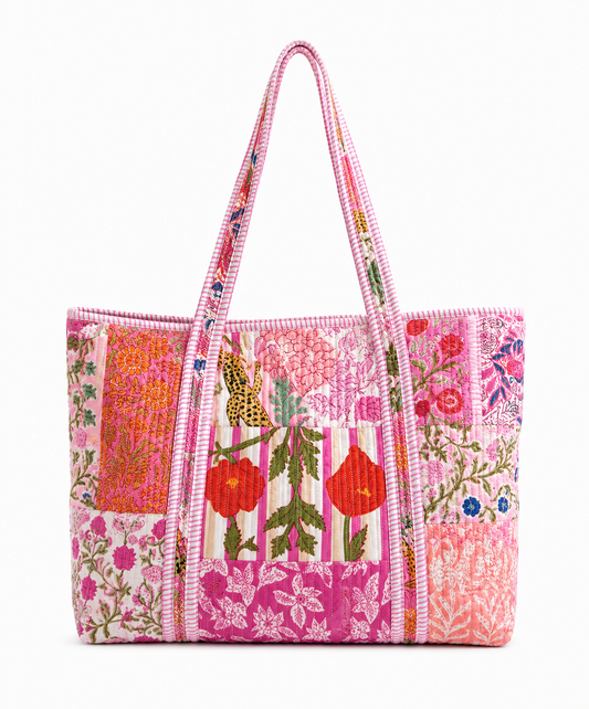 TOTE BAGIE PINK PATCHES