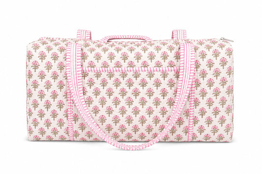 DUFFLE BAGIE FLORAL PINK